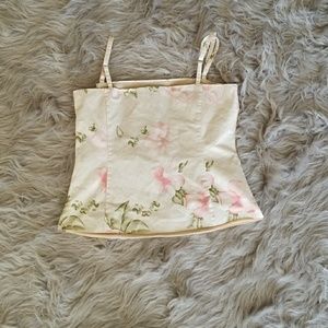 Cream Beige Floral Cami